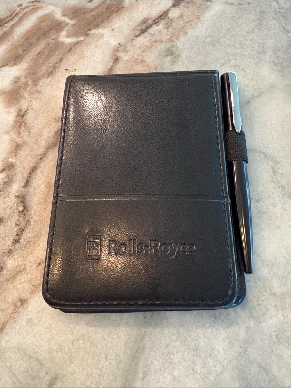 Rolls Royce Leed Mini Note Pad Cover and Ink Pen Set Black